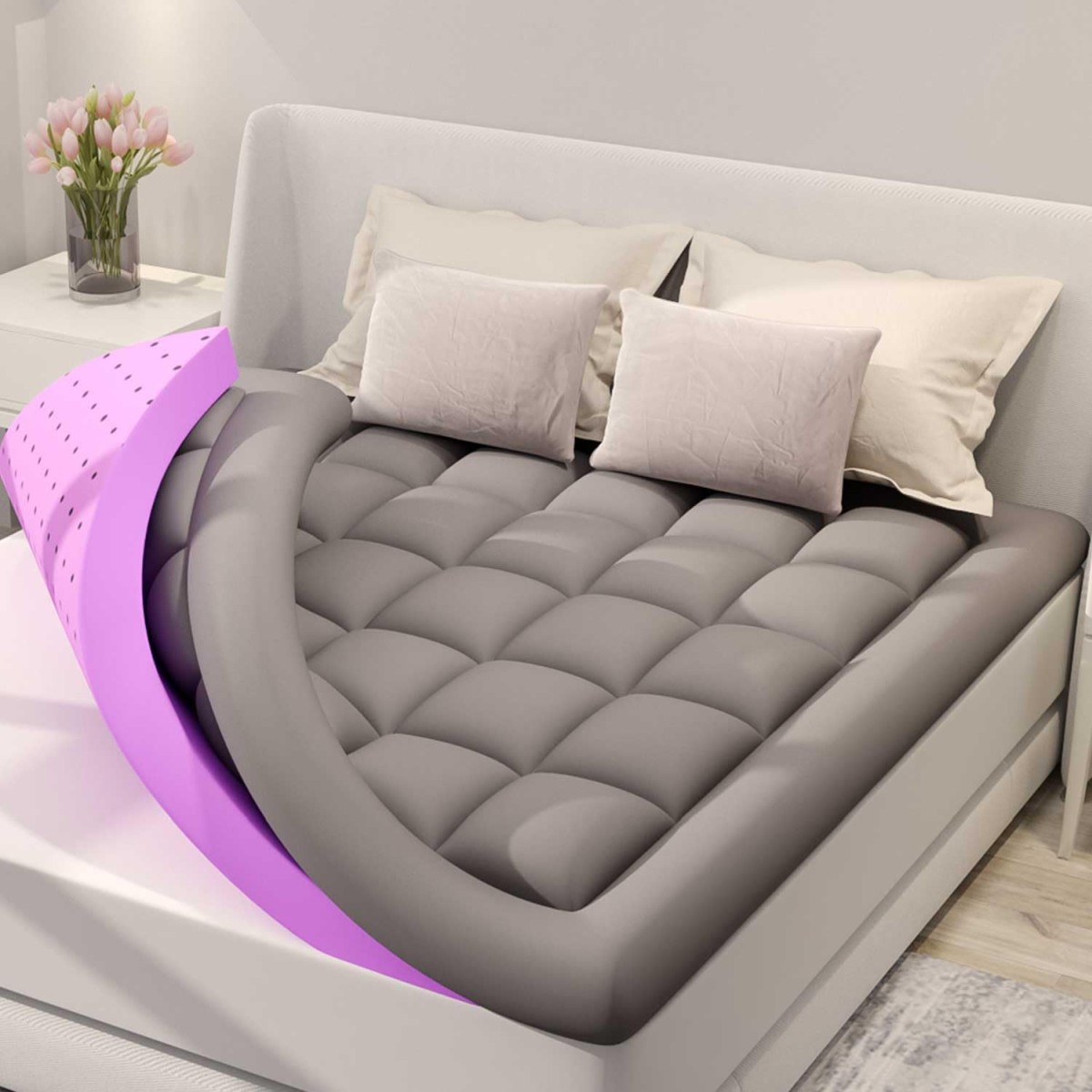 Dual Layer 5-Inch Pillow Top Topper